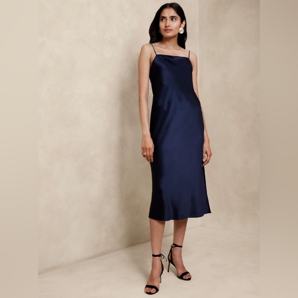 Banana Republic Edina Silk Midi Dress XS